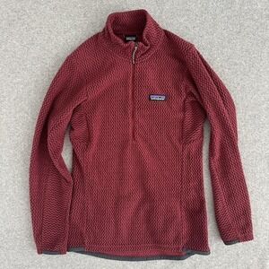 Patagonia R1 Air Quarter Zip Pullover Women‎ XS Burgundy Winter Fleece FA22